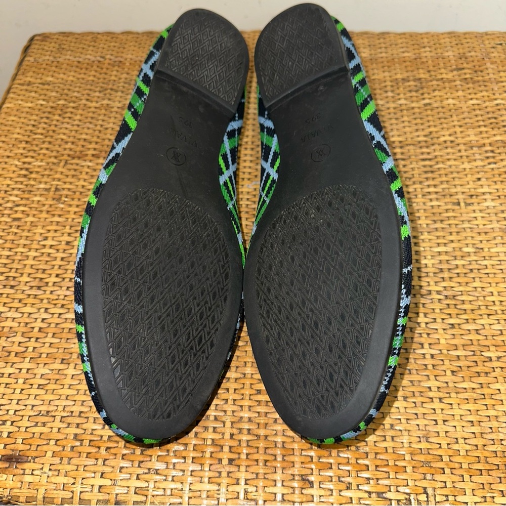 VIVAIA Palette Audrey Women’s Size 8.5 Round Toe Woven Knit Loafer Flats Green - Picture 9 of 12